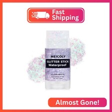 MEICOLY Clear White Face Body Glitter Stick,Hair Glitter Stick for Women,Sparkle