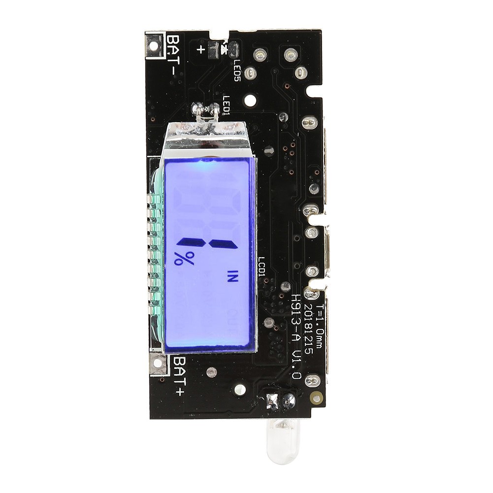 Dual USB 5V 1A 2.1A Power Bank 18650 Lithium Batery Charger Module LCD