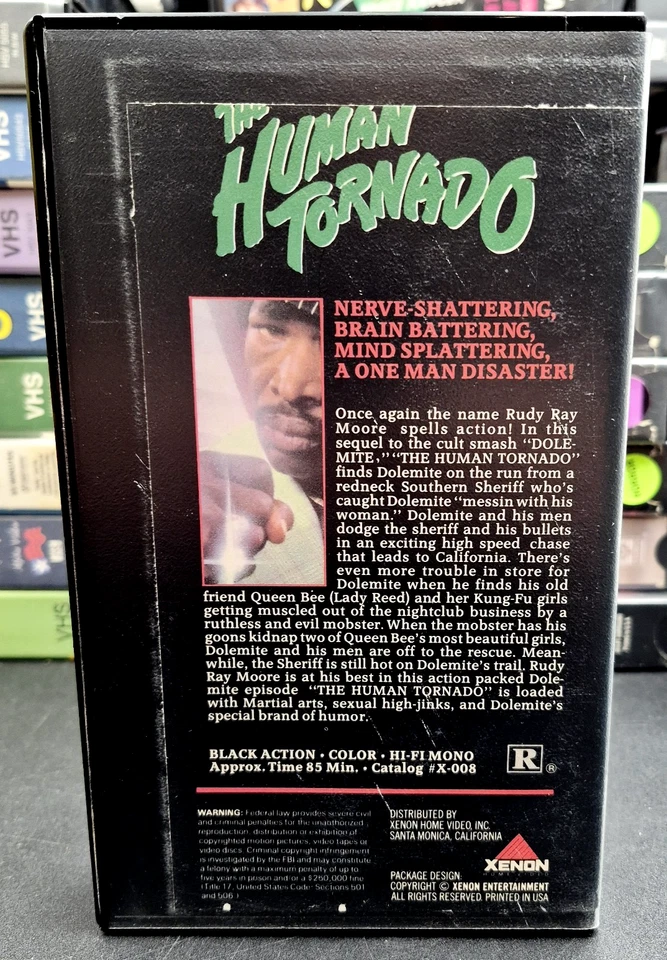 THE HUMAN TORNADO Dolemite II VHS XENON VIDEO 1976 Blaxploitation Rudy Ray Moore - Image 2 of 3