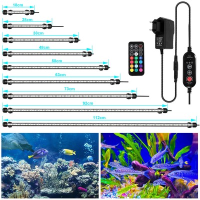 LED Aquarium Lampe 18-112CM RGB Beleuchtung Aquariumleuchte Timerfunktion