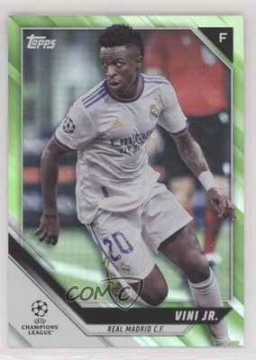 2021 Topps UEFA Champions League Neon Green Foil /199 Vinicius Junior #70 14sm