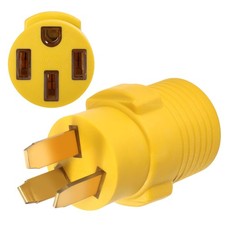 NEMA 10-50P to 14-50R Adapter Connector, 50Amp 120V/250V 3 Prong Male Plug to 4