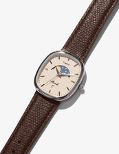 Timex x Noah Oval Moon Phase Date Silver and ...