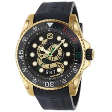 Gucci Men Quartz Black Rubber Sport Watch