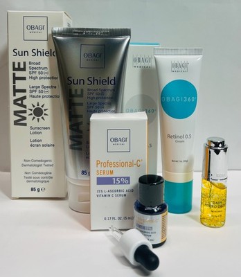 OBAGI Sunshield SPF50-Retinol 0.5-C-15% Daily Hydro Drops 4 pcs. NEW AUTHENTIC