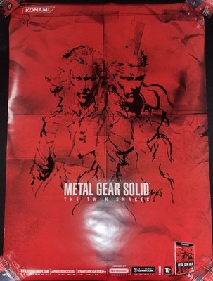 METAL GEAR SOLID THE TWIN SNAKES EUROPEAN STORE POSTER DOUBLE