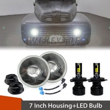 2pcs 7 Inch Round Led Headlight Hilo H4 For Ford F1 1948 1949 1950 1951 1952 2pcs 7 Inch Round Led Headlight Hilo H4 For Ford F1 1948 1949 1950 1951 1952