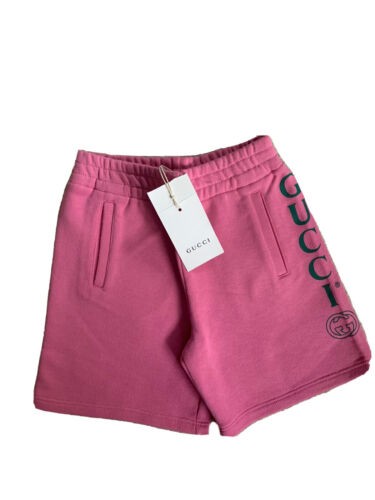 Authentic Gucci Shorts Logo Pink Girls Size 10 Years Old Sweat Shorts