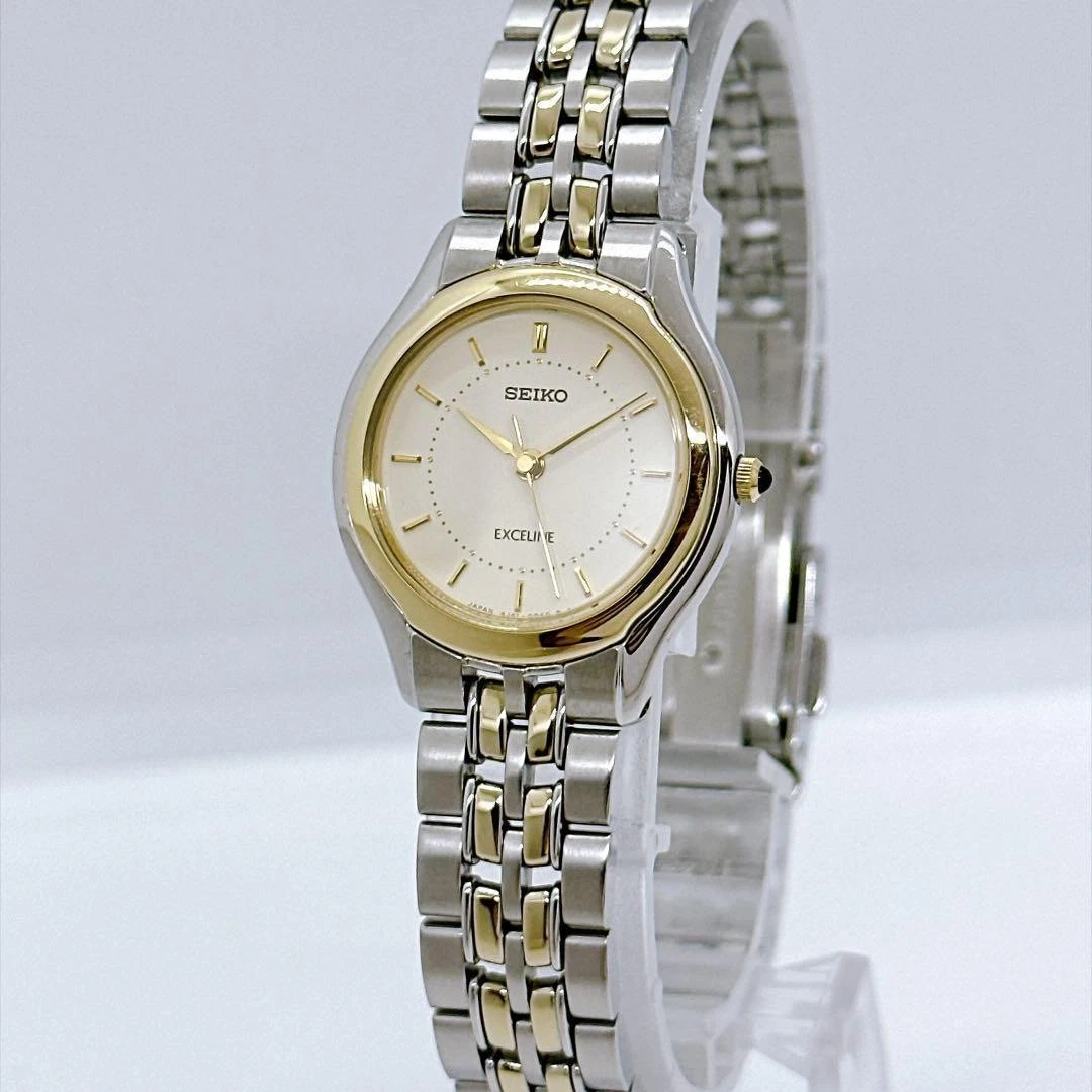 Reloj vintage para mujer SEIKO Exceline de cuarzo tono dorado