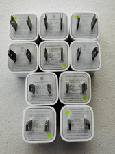 Lot of 10 Apple 5W USB Wall Charger Cube Power Adapter for iPhone White A1385