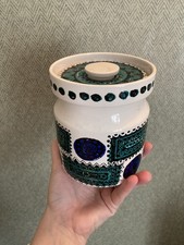 Portmeirion Talisman Blue & Green - vintage 1960s collectable pottery 12.5cm 