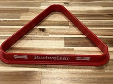 Porte triangle Budweiser BeerPool vintage 1990 8 boules rouge billard homme grotte bar 
