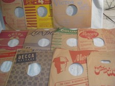 10 different 78 RPM Record Sleeves - Company Logo  10" Sleeves only