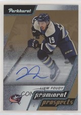 2020-21 Upper Deck Parkhurst Prominent Prospects Gold Liam Foudy #PP2 Auto 10v6