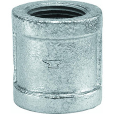 Anvil 8700133757, Malleable Iron Pipe Fitting, Coupling, 1-1/2" NPT Female, Galv
