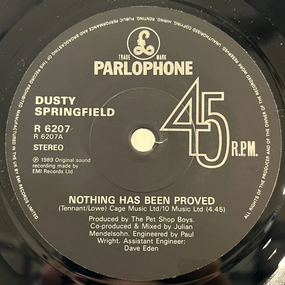Electronic, Stage & Screen Dusty Springfield - Nothing Has Been Proved Parlophon - Image 4 of 4