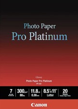 Canon 2768B022 Photo Paper Pro Platinum, 8.5 x 11 Inches, 20 Sheets