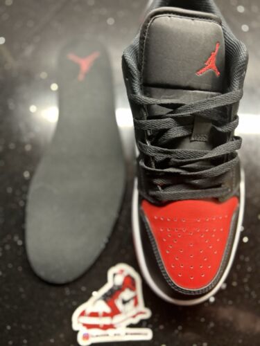 💥Nike Air Jordan Retro 1 Low 553558-161 “Bred Toe 2.0” Size 10 - Picture 4 of 7