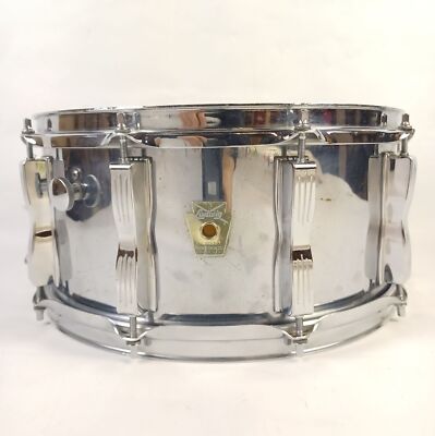 Ludwig 6.5x14''L403 75th Anniversary Chicago Keystone Snare Drum Chrome Over Wood