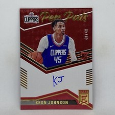 Keon Johnson Autograph Rookie Pen Pal #D/49 2021-22 Panini Donruss Elite #PP-KJO