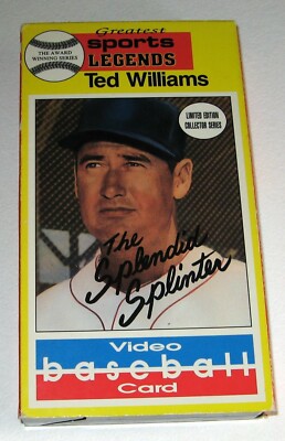 TED WILLIAMS 1990 VIDEO BASEBALL CARD SPORTS LEGENDS w/TOM SEAVER
