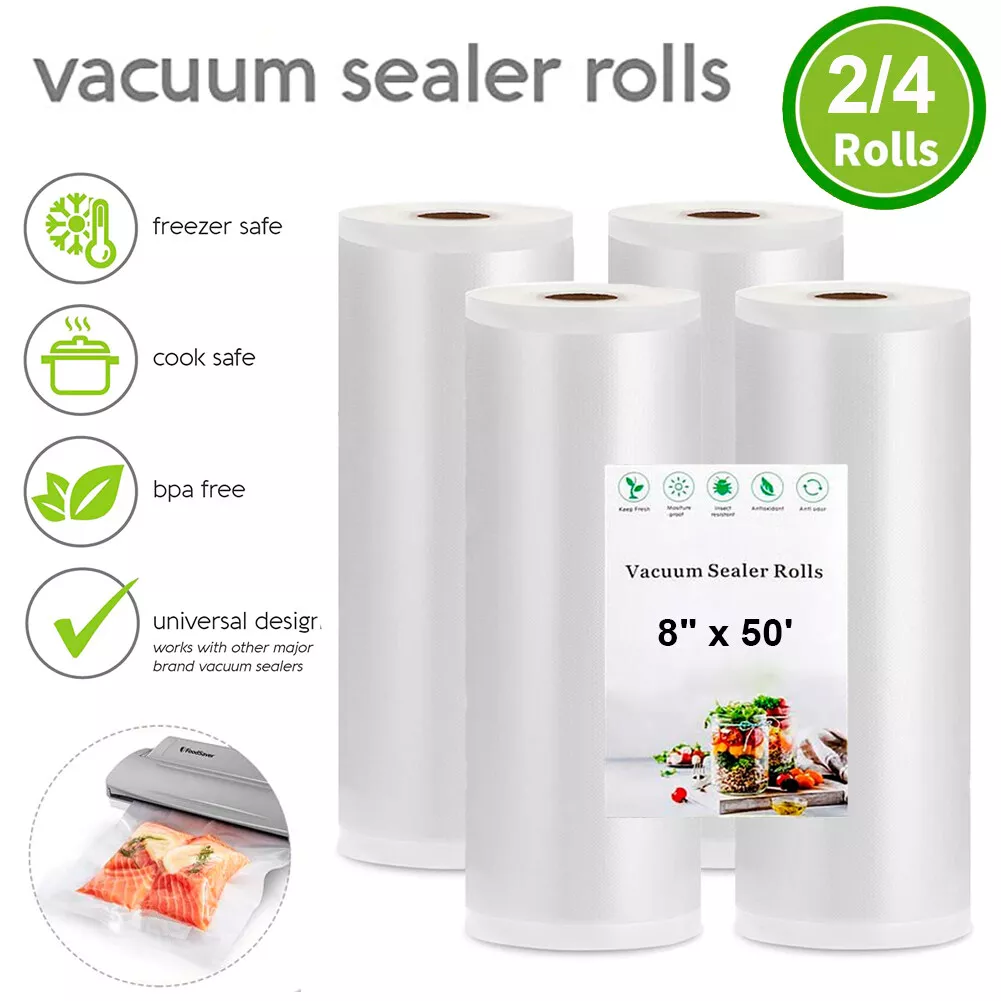 Giant Vacuum Sealer Bags Rolls 4 Mil Embossed Food Saver Seal Storage BPA  Free