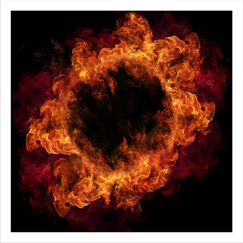 KITCHEN BACKSPLASH Splashback Kitchen Tempered Glass Fire Element Red - Picture 3 of 3