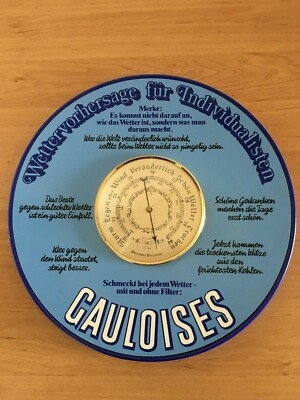 Gauloises Barometer, Wetteranzeige, Rarität für Sammler Bar Späti Kiosk Kneipe