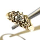 14k yellow gold .53ct SI1 H princess diamond engagement ring 3.7g ladies 7 — photo 7