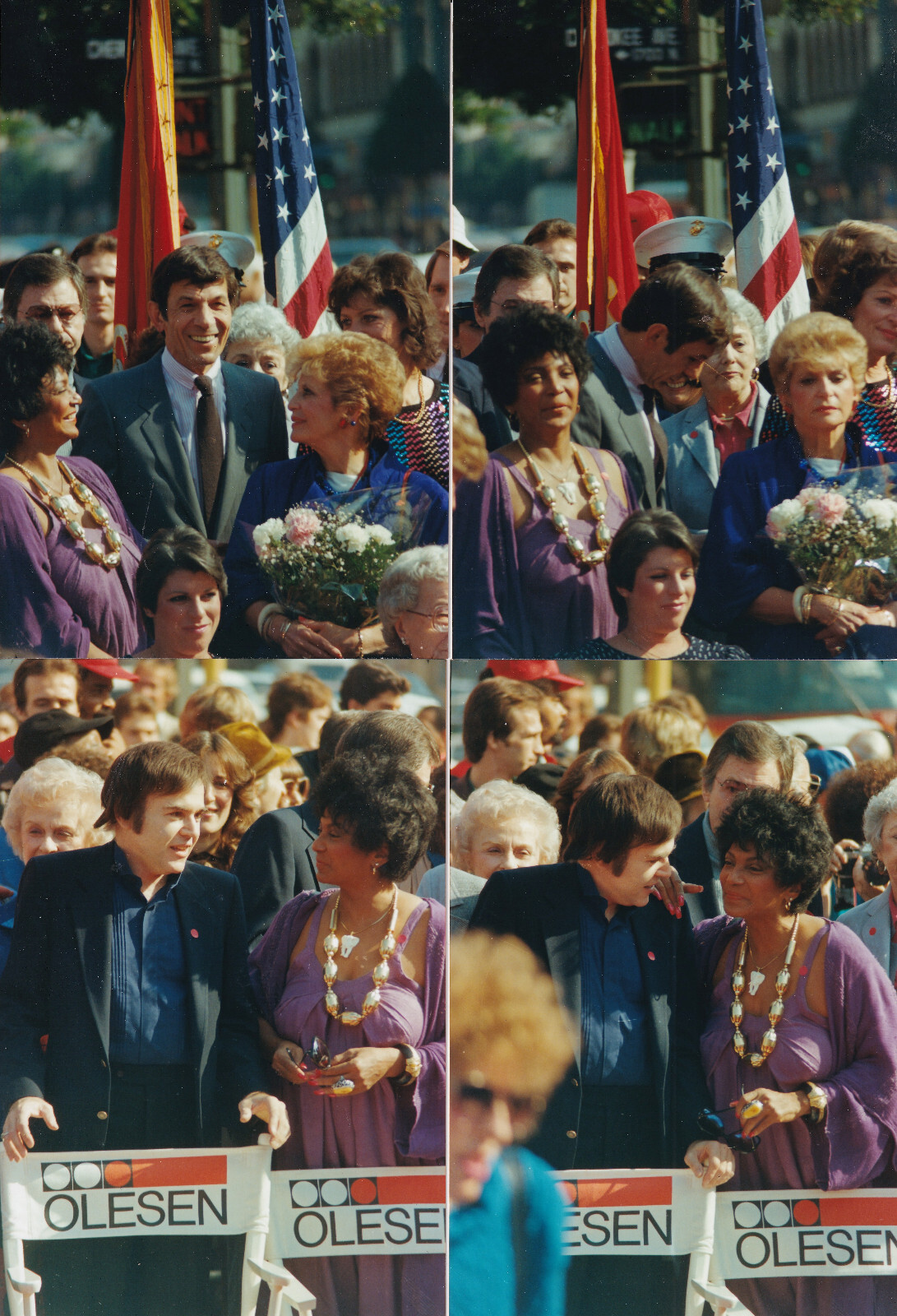 LOT SEVEN 4 original 1985 LEONARD NIMOY star ceremony 4" x 5 3/4" vintage prints