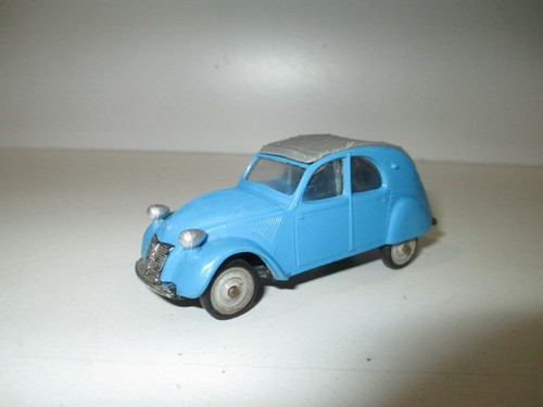 Miniature Norev Citroën 2CV AZ Luxe N°56, échelle 1/43, Plastique Jaune, France