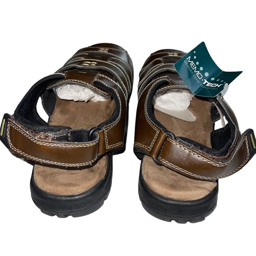 Thom McAn Men’s Size 9 Huarache Fisherman Sandals Memo Tech Marco Brown New - Picture 2 of 8