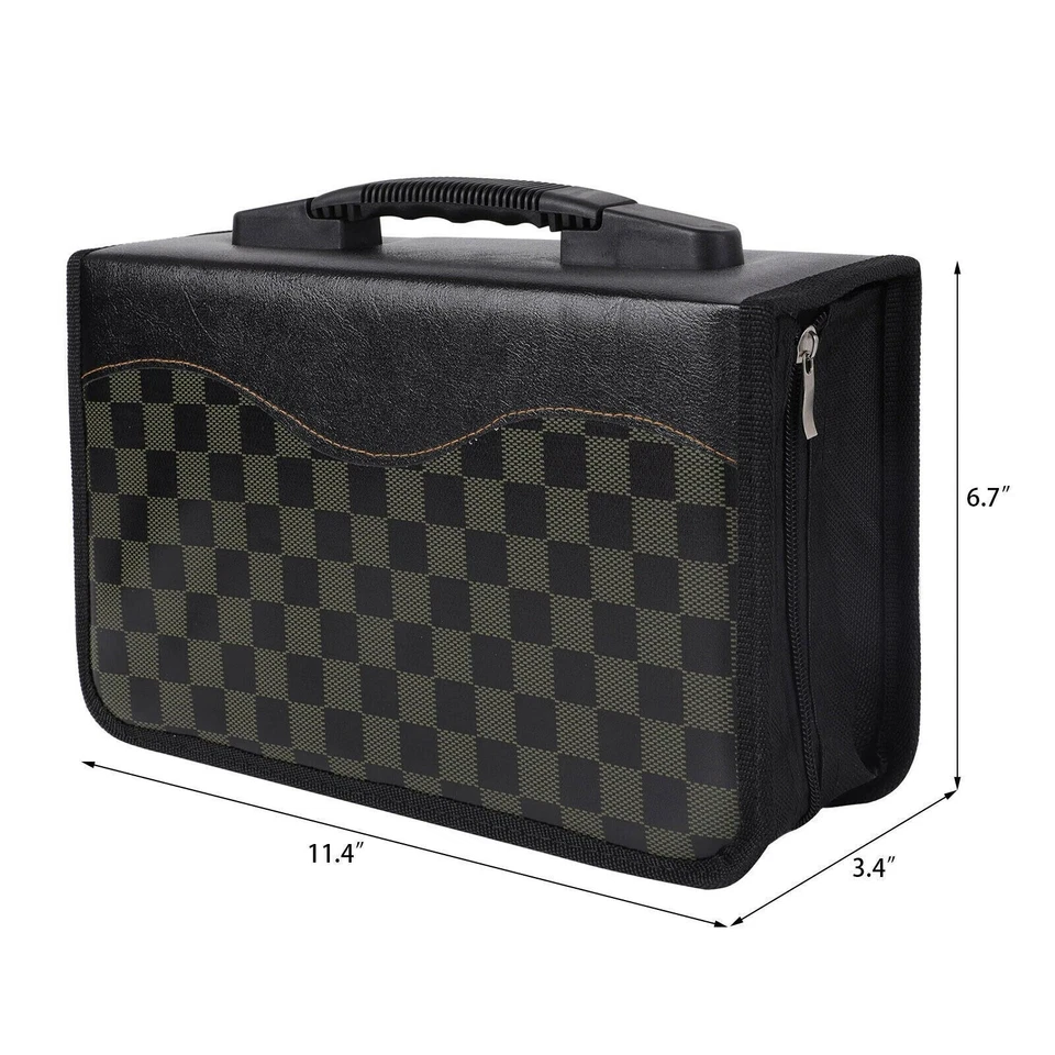 128 Disc CD DVD Storage Bag PU Leather Media Album Case Holder Organizer Sleeves - Image 3 of 4