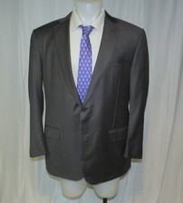 Ermenegildo Zegna Trofeo Current Solid Charcoal Gray Two Button Suit Jacket 48R