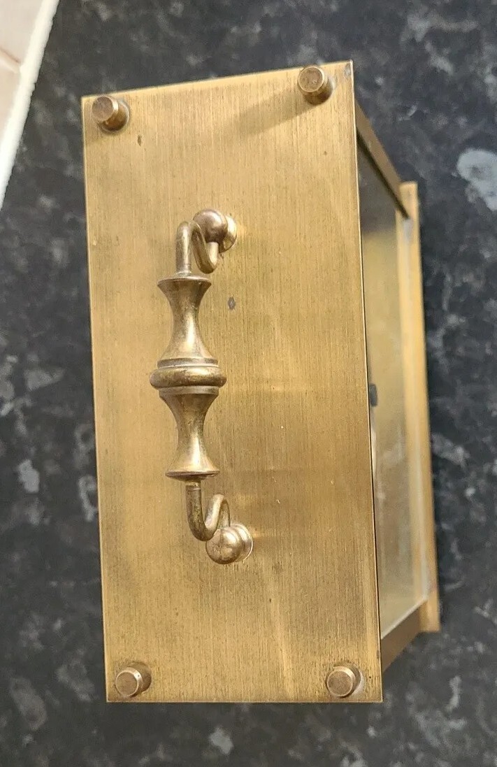 Brass London Clock Company Quartz Bell Mantle Carraige Clock Hourly Chime VGC eBay