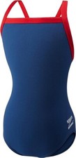 Speedo Girls' Endurance Flyback Training Suit Youth Size 10/26 Navy Red 819015
