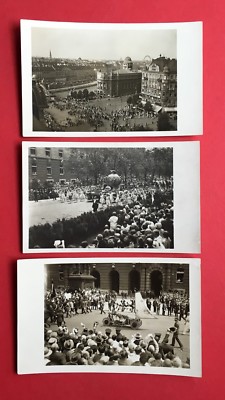 3 x Original Photo Postcard Vienna 1928 Pageant for the 10th Singerbundfest (43466