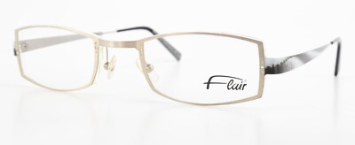 FLAIR Brille 595 Col 781 52-18 140 Silber Grau Metall Schwarz Weiß Optik Germany