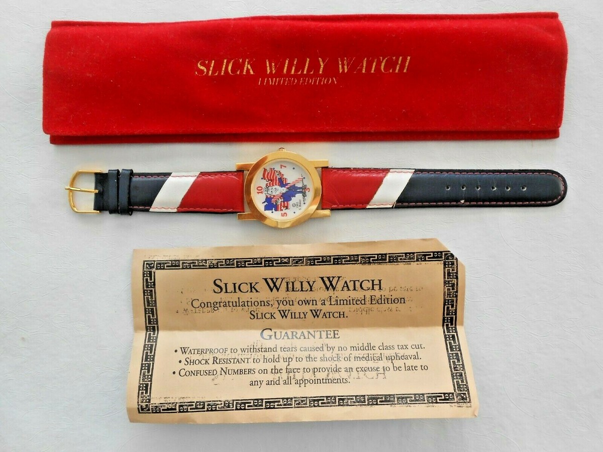 Bill Clinton Slick Willy Watch Limited Edition 1993 Baker