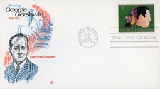 US 1484 FDC George Gershwin American Composer Cover Craft