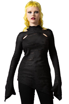 Killstar Gothic Goth Punk Langarm Top  - Bizzara