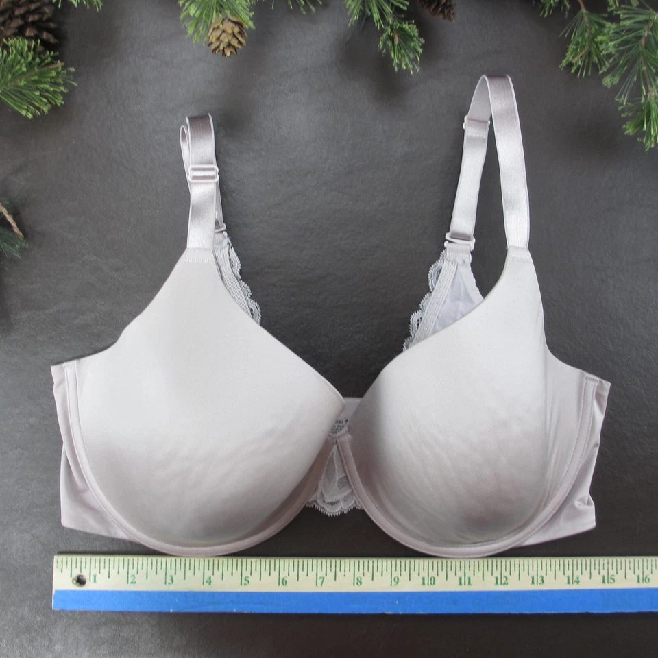 Sujetador Bali Talla 38D Púrpura Acolchado Con Aros Cierre Ajustable Espalda Foto 2 de 4