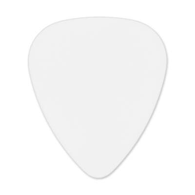 Delrin White Guitar Or Bass Pick - 0.60 mm Medium Light Gauge - 351 Shape