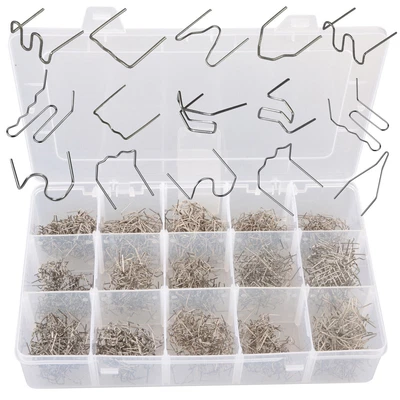 GOTRAYS Plastic Welding Machine Car Bumper Repair Kit 800 Pieces 6 Types Clips Hot