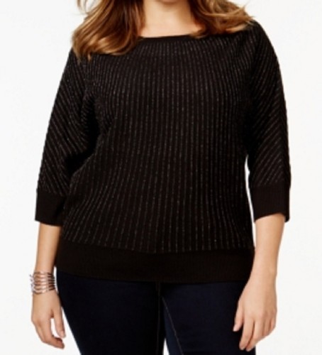 Charter Club Plus Size Metallic 3/4 