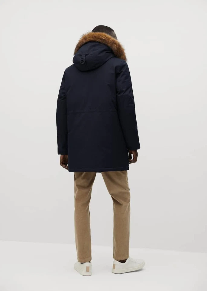 MANGO parka men jacket (Navy) - Brand New With Tag - S Size - Image 4 of 4