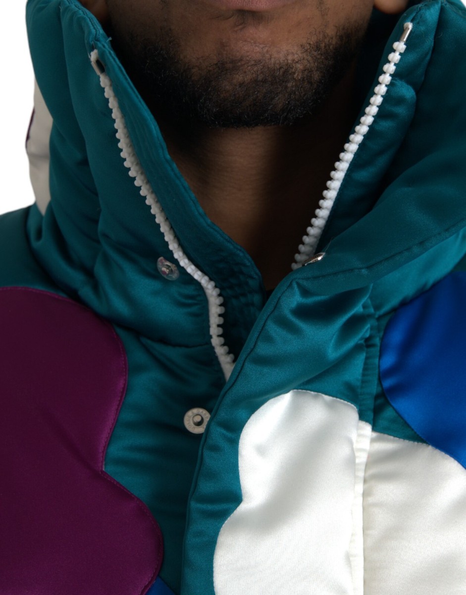 【Dolce & Gabbana】ロゴプリント コントラスト トリム フーディ DOLCE & GABBANA Jacket Multicolor Floral Windbreaker Puffer
