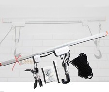 Rail Mount Bike & Ladder Lift Storage 75lbs Hanger Bicycle Garage Pulley Racks
