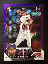 2023 Topps Purple Foil #372 Ronny Henriquez #'d 706/799 Twins