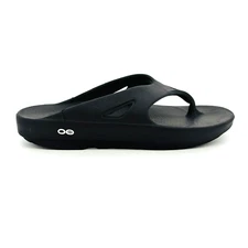 Mens 10 M10 43 Oofos Ooriginal Sport Flip Flops Black Comfort Recovery Sandals